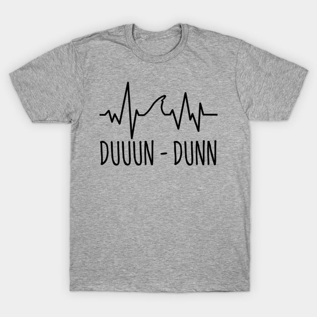 Shark Heart Line DUUUN - DUNN Filmsound adrenaline T-Shirt by Quentin1984